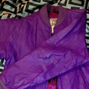 Purple RNL International Leather Jacket